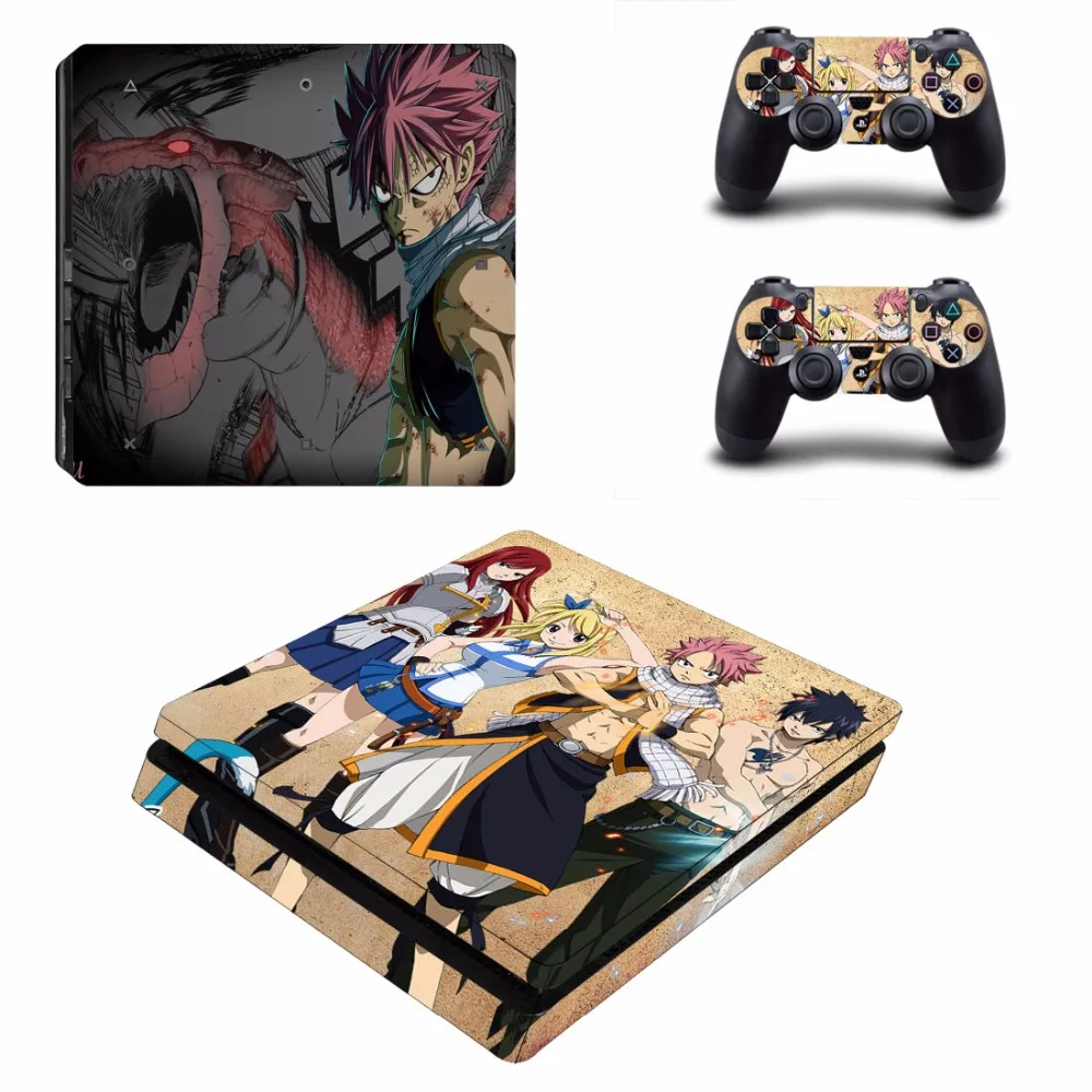 Аниме Fairy Tail PS4 тонкий переводная картинка для Sony PlayStation 4 консоли и 2 контроллеры