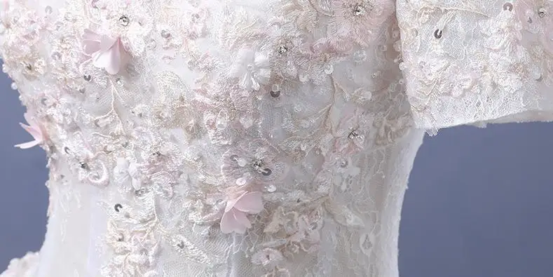 Banvasac Лодка шеи 2018 Кружева Аппликации бальное платье Свадебные платья с блестками