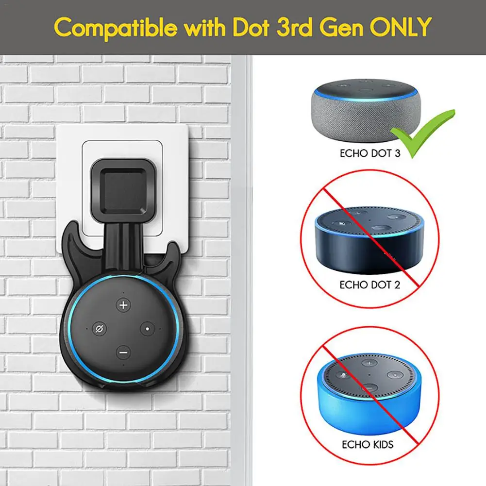 Настенный держатель-вешалка для Amazon Alexa Echo Dot 3nd поколения, компактный кронштейн, аксессуары