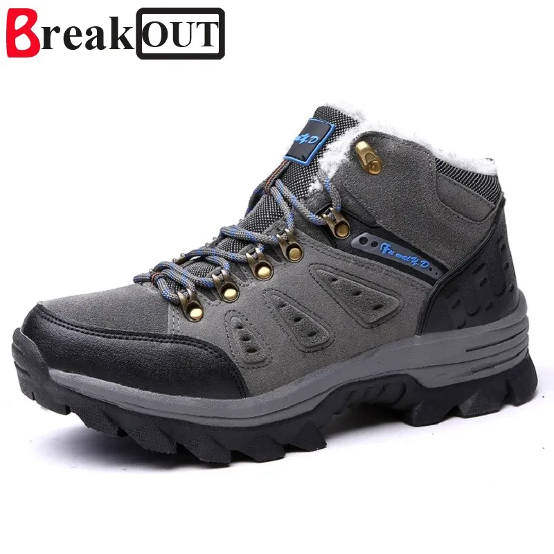 Break Out / Новые мужские ботинки зимние теплый мех и плюш высокая шнуровка