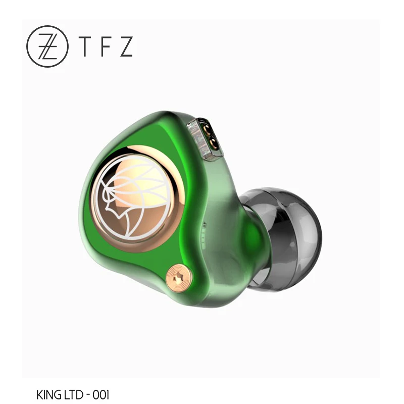 Зеленый TFZ KING LTD HiFi наушники-вкладыши монитор IEM с двойной магнитной схемой Графен драйвер 2 pin/0,78 мм съемный кабель - Цвет: Зеленый