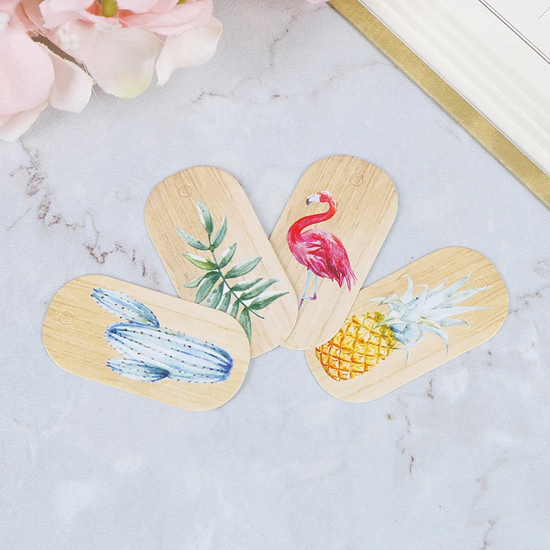 50 шт. подарочные бумажные бирки Фламинго ананасовая Бумага Подарочная коробка