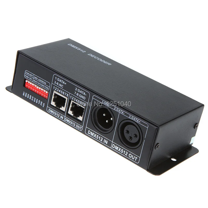 DC 12V 24V 4 канала DMX декодер светодиодный контроллер для RGB 5050 3528 полосы светильник и