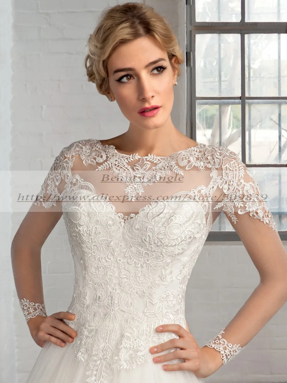 Свадебное платье 2017 Vestido De Noiva трапециевидной формы одежда с длинным рукавом See