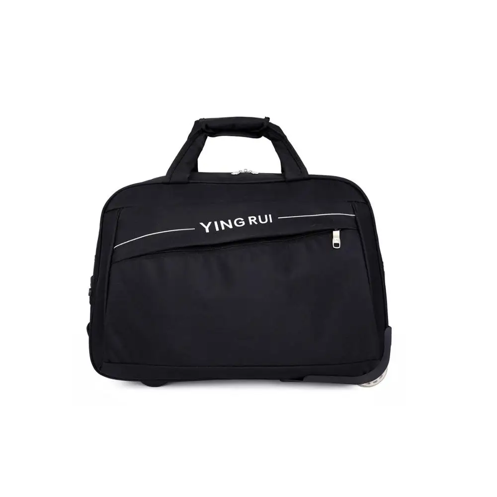 Black(20inch) Чемодан на колесах дорожная сумка спортивная сумка сумка дорожная Holdall дополнительная большая дорожная сумка, легкая Средняя сумка с колесиками-выходные сумка с колесиками 65л большая емкость - Цвет: Black(20inch)