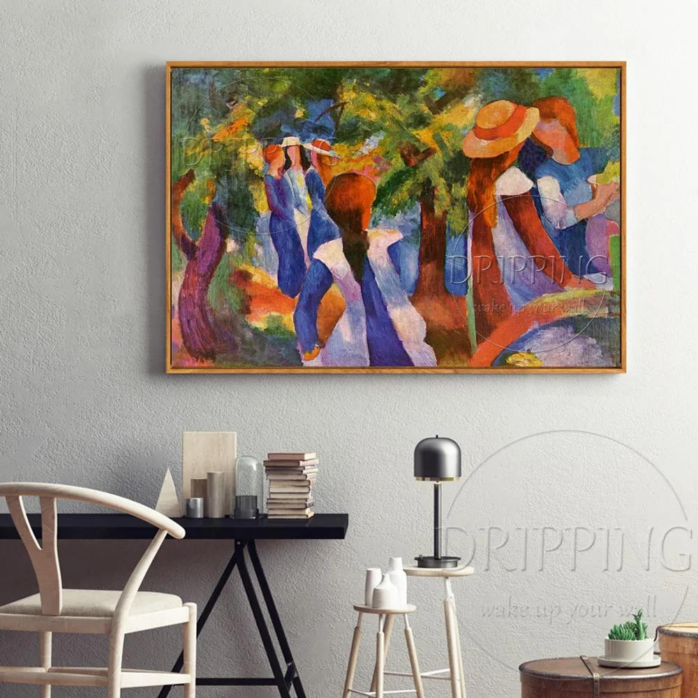 Картина маслом человек в парке высокое качество ручная роспись|painting reproduction|oil