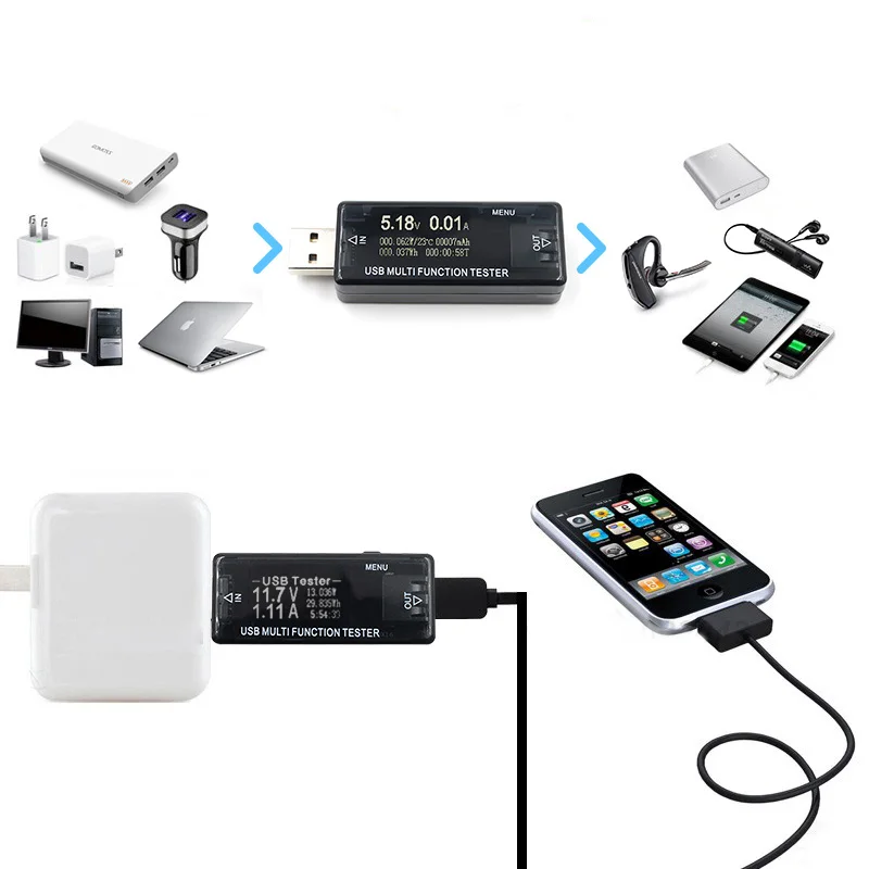 Цифровой дисплей 3 в 30 USB тестер напряжение тока зарядное устройство Емкость
