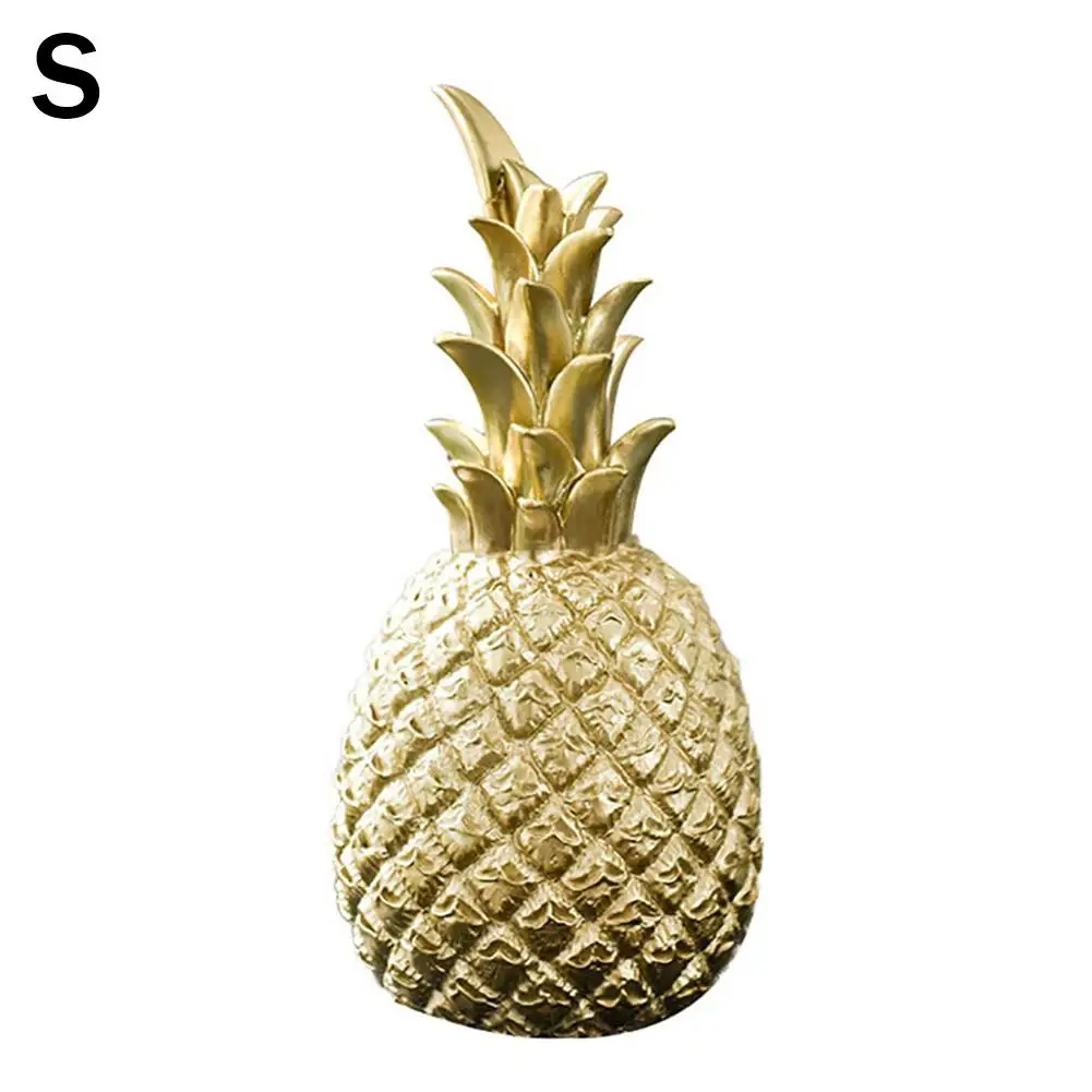 Gold S Нордическая креативная фигурка орнамент ананас стол фрукты из смолы ремесла гостиная винный шкаф Рабочий стол ремесло украшение дома подарок - Color: Gold S