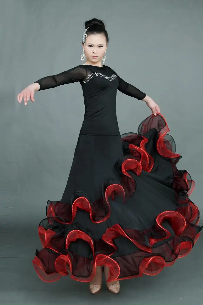 Новая юбка для латиноамериканских танцев сальса Танго Румба|dance practice skirt|waltz skirtwaltz