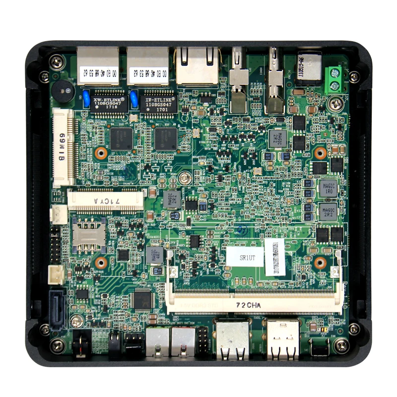 Безвентиляторный мини ПК nano itx Celeron j1800 мультимедиа 2 Ethernet lan настольный