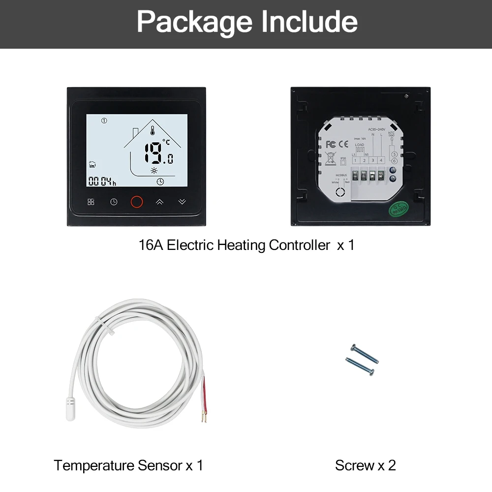 16A Electric Heating Управление через приложение умный wifi термостат водный газовый котел электрический подогрев пола контроль температуры Лер работает с Alexa Google Home - Цвет: 16A Electric Heating