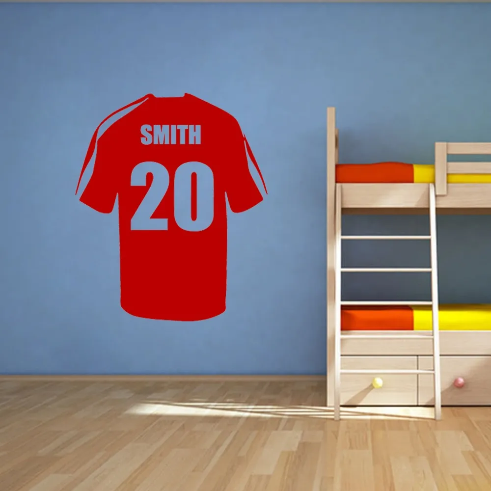 Новинка 2016 года. Виниловые настенные наклейки с персональным именем для футбола.
