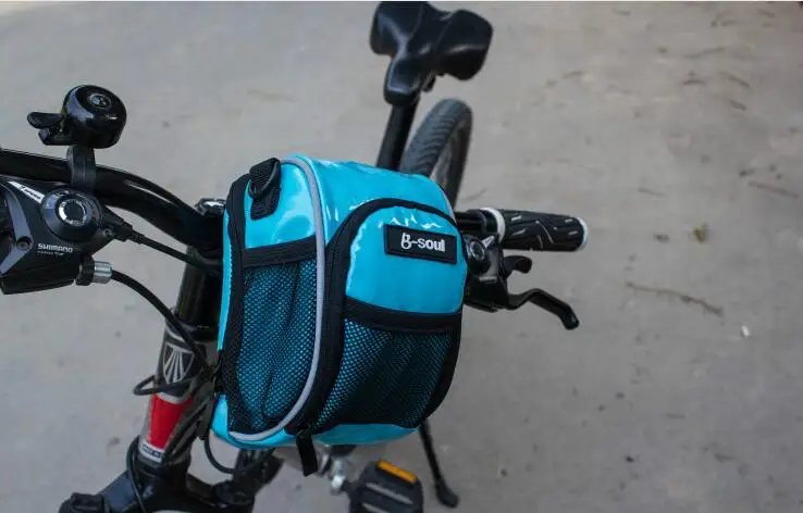 Водонепроницаемая кожаная сумка для велосипеда B SOUL|leather handlebar bag|handlebar bagbicycle bag |