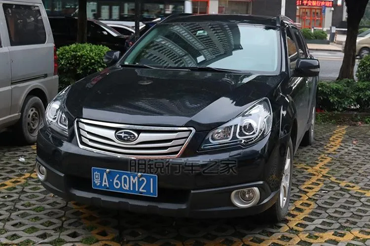 Автомобильный Стильный чехол на голову для Subaru Outback 2010 2011 2012 фары светодиодный DRL Объектив Двойной Луч би-ксенон HID