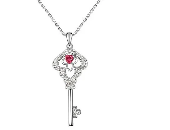 Charm Promotion Key Luxury Austrian Crystal Pendant Necklace 5 Colors FREE SHIPPING | Украшения и аксессуары