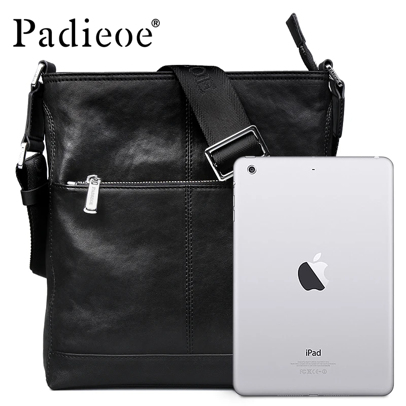 Мужская сумка мессенджер Padieoe модная через плечо из натуральной кожи для Ipad