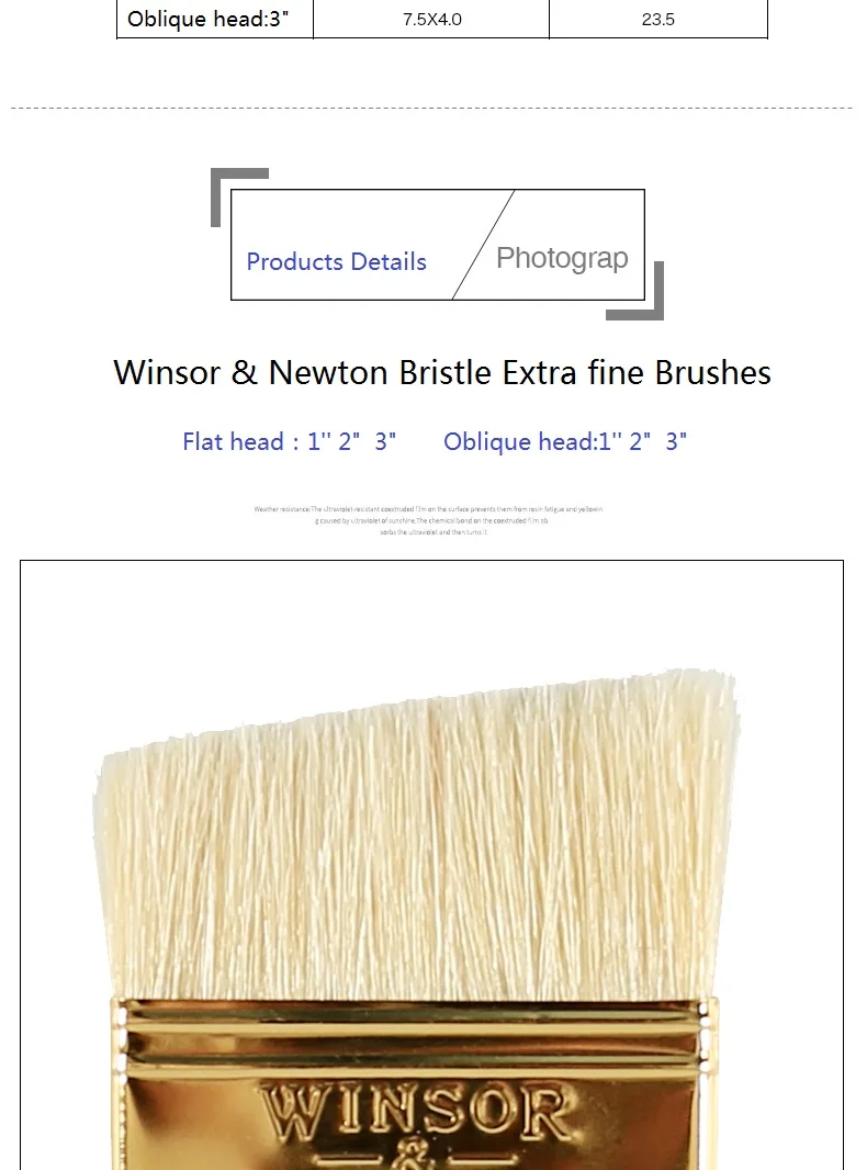 WINSOR& NEWTON щетина дополнительные картины маслом и кисти для акриловых красок художник специальная Кисть Деревянная ручка