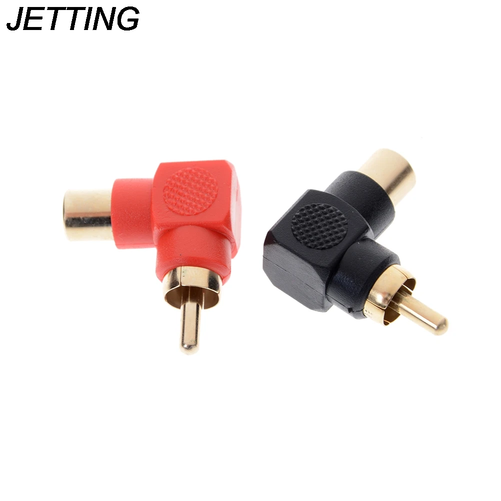 JETTING 1 шт. красный/черный 90 градусов RCA Прямоугольный штекер-гнездо телефонные