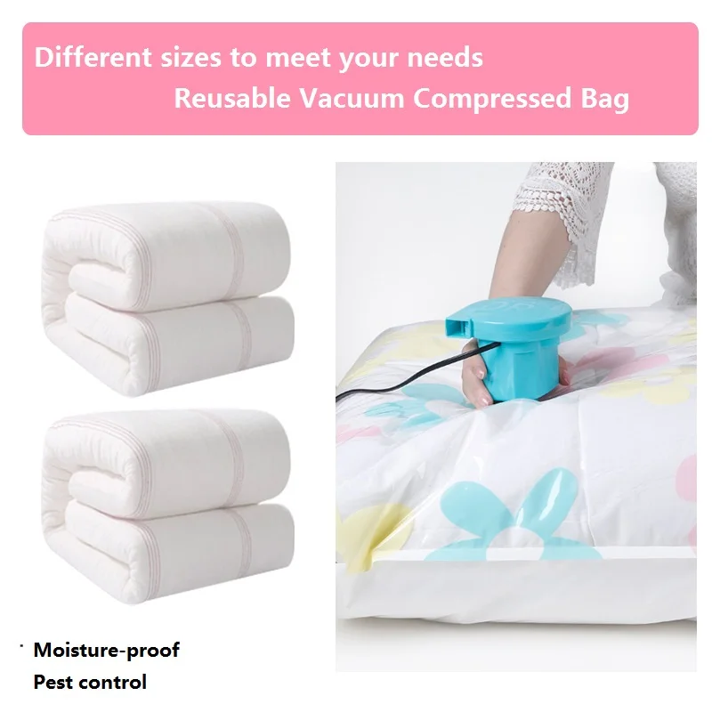 11 шт./компл. многоразовая вакуумная сумка для одежды с насосом хранения гардероба