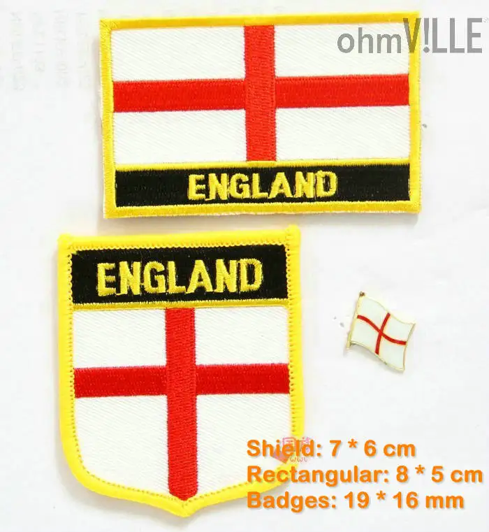 2016 нашивки для одежды флаг Святого Джорджа Англии патчи глажки-100% гарантия