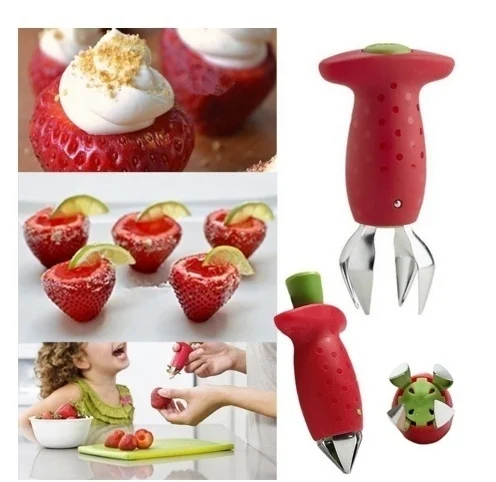Best Selling Strawberry Leaves Huller Remover Detachers Excavator Removal Fruit Creative Stuff Kitchen Accessories
