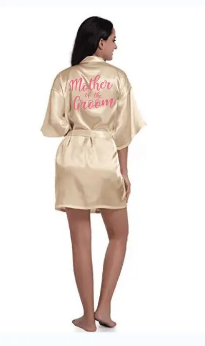 sexy champagne robe bride kimono satin women Bathrobe wedding sister mother of the groom bridesmaid robes | Женская одежда