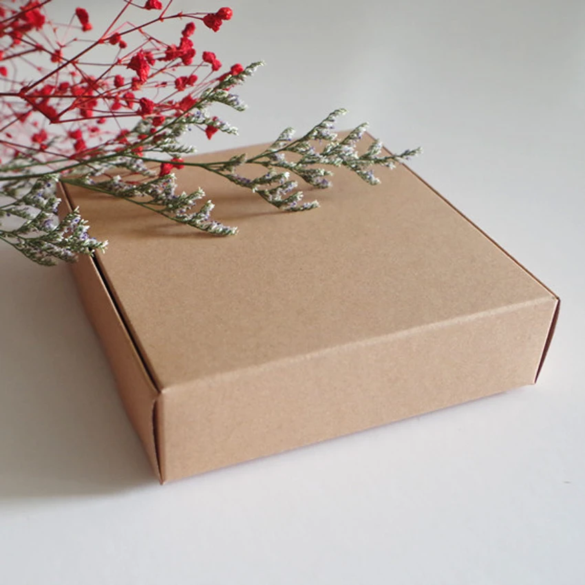 50 шт./лот разные размеры ретро крафт бумага белый/черный складной Подарочный