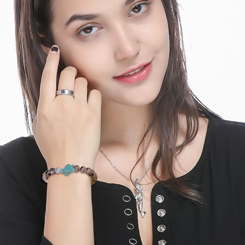 Летний стиль морские бусины в виде черепахи браслеты для женщин и мужчин