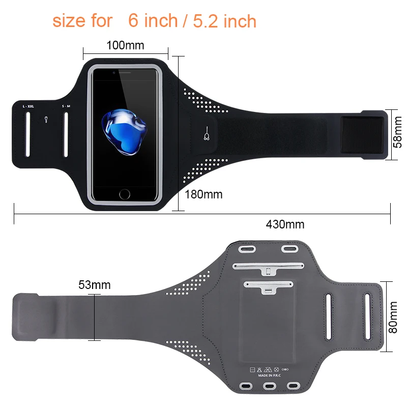 Водонепроницаемый спортивный чехол для телефона iPhone 6 7 8 X Samsung Huawei Xiaomi