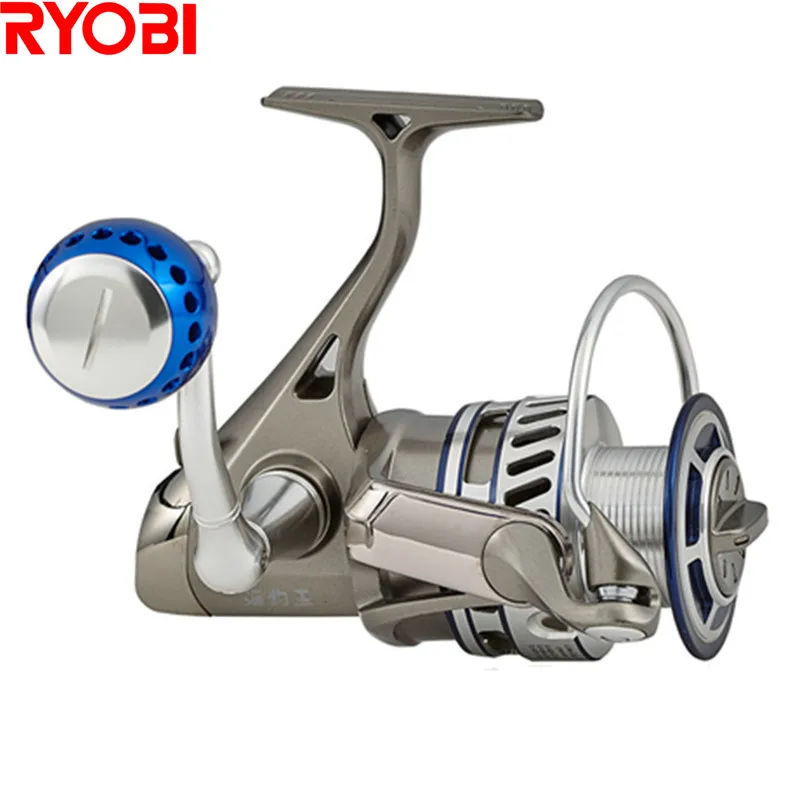 RYOBI FISHING KING I 1000-8000 Fishing Reels 7BB 5.0:1/5.1:1 Max Drag 2.5-10kg CNC Handle Sea Spinning Reel Pesca Fishing Wheel