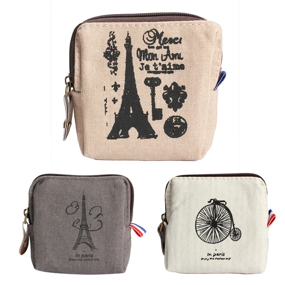 Лидер продаж классический холщовый ретро Кошелек с изображением башни ключей