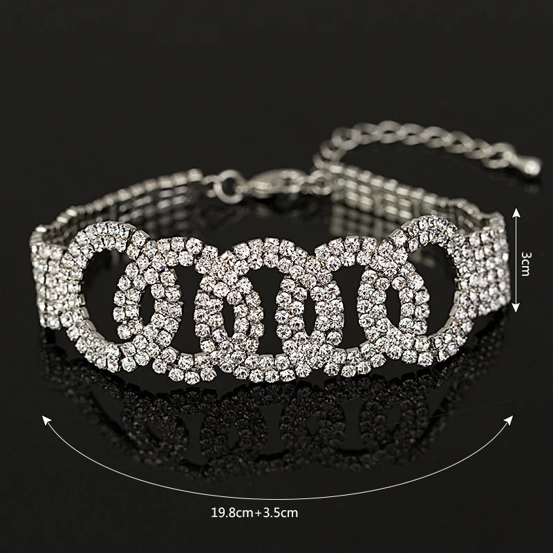 Женский браслет с австрийским кристаллом B014 ювелирное изделие свадебный