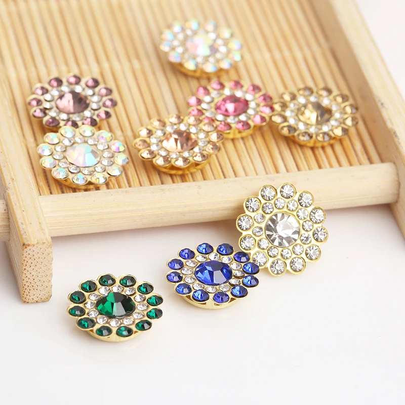 Новинка! 50 шт. разноцветные круглые стразы с Золотым дном стеклянные в форме