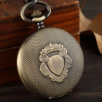 luxury bronze vintage mechanical pocket watch necklace men engraved skeleton hand wind pendant watch steampunk with chain gift
