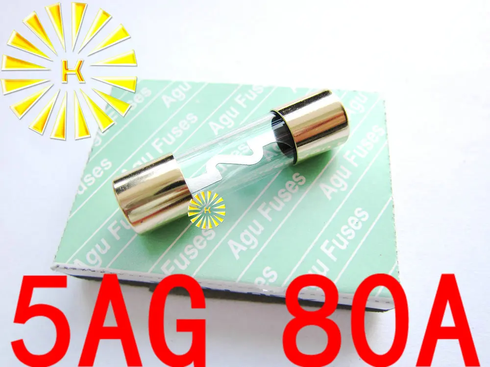 

10PCS x 5AG 10A 20A 30A 40A 50A 60A 70A 80A 100A Fuse 10*38mm Gold Plated AGU Fuses For Car Audio