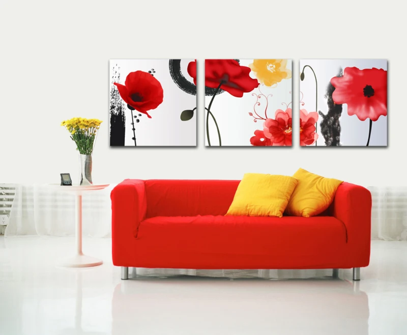 Комплект из 3 предметов Холст Картина с изображением арт масляной живописи