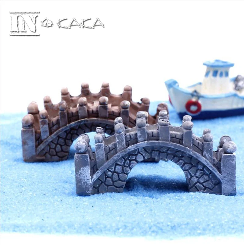 Полимерная винтажная маленькая мостовая фигурка для террариума статуя микро