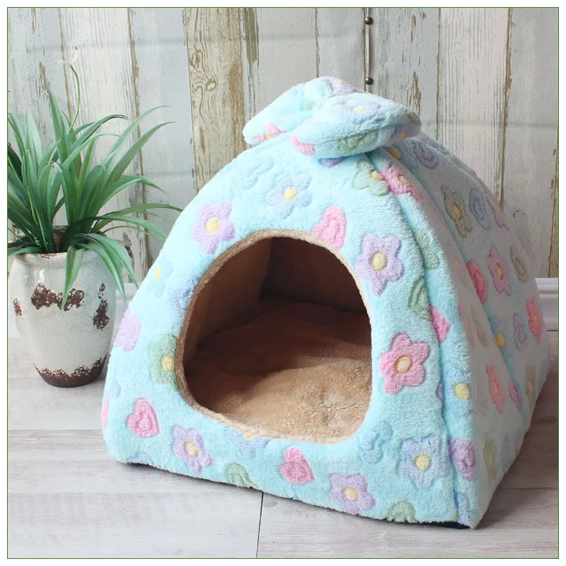 C4 Pet Cat Cave House складная палатка мягкая собачья кровать монгольская юрта милый Питомник Гнездо маленькие животные Щенок Чихуахуа дом с ковриком - Цвет: C4