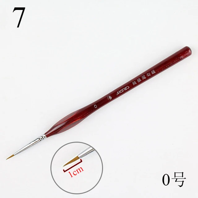 7 1 шт Кисть для рисования миниатюрная деталь Fineliner Nail Art кисти для рисования волк половина краски кисти для акриловых красок принадлежности - Цвет: 7