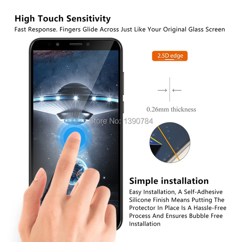 2.5D полное покрытие закаленное Стекло Экран протектор для huawei наслаждаться 8 5 99