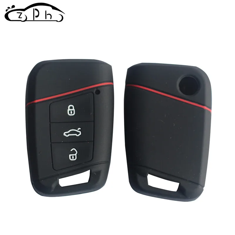 3 кнопки силиконовый чехол для ключей от машины для VW Skoda Superb Magotan Passat B8 A7 Golf Smart дистанционная защита чехол для ключей