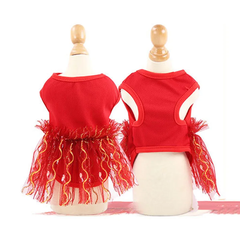 Ретро платье для маленьких собак и кошек летняя одежда домашних животных дышащая