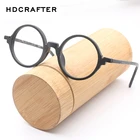 HDCRAFTER, круглая деревянная оправа для очков в стиле ретро, для мужчин и женщин, оправа для очков, оптические очки с прозрачными линзами, компьютерные очки