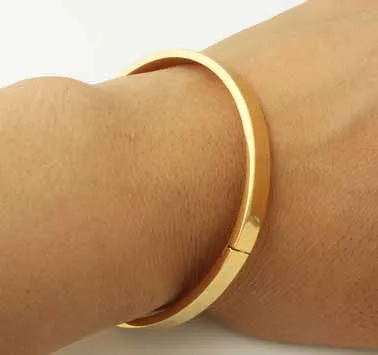 Золотой цвет Мода Дубай золотые bangle18k золото Цвет шириной 6 мм Браслеты/Браслеты в африканском стиле/Европейский/Эфиопии ювелирные изделия - Окраска металла: Золотой цвет