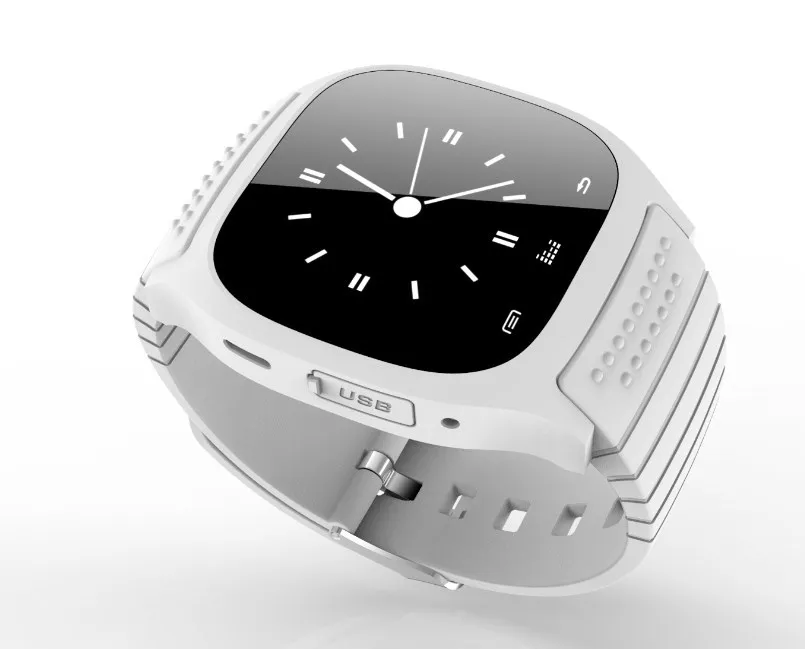Белый Оригинальные Смарт-часы M26 с Bluetooth, Роскошные наручные часы Rwatch, умные часы с циферблатом, SMS, напоминают шагомер для телефона Android samsung - Цвет: Белый