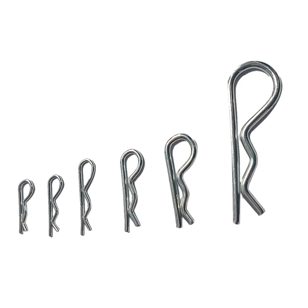 150 шт. R Тип штифт Серебряная углеродистая сталь в Mechenical Hair Cotter Pin тракторный зажим