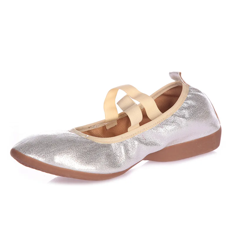 Спортивная обувь с мягкой подошвой Женская золотого и серебристого цвета очень