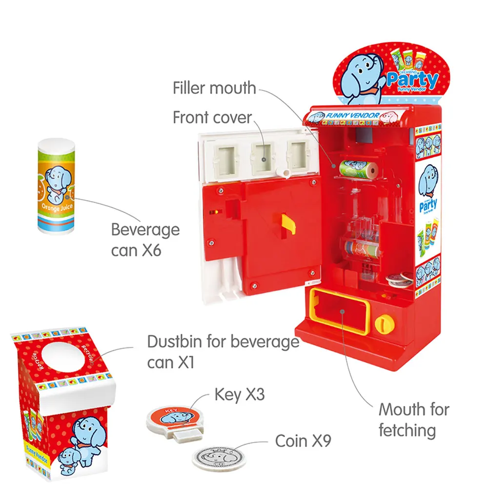 Красный торговый автомат модель игрушка номер Развивающий Декор красивая мода