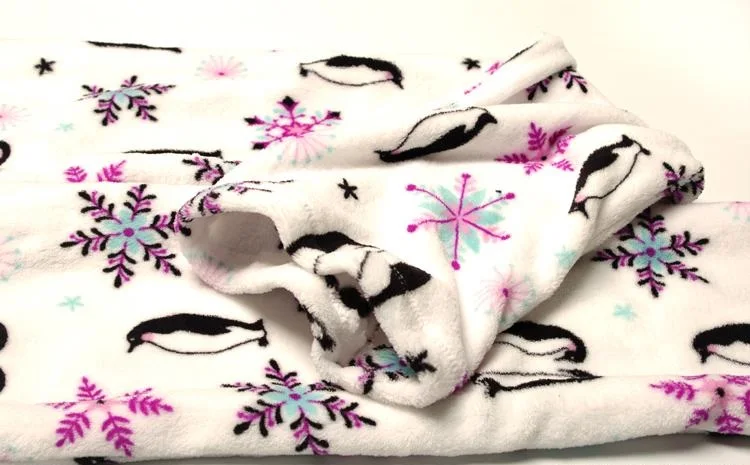 Женские \ mujer \ feminino inverno хлопковые коралловые флисовые пижамы для женщин \ женщин больших размеров фиолетовые пижамные комплекты с рисунком пингвина Чили