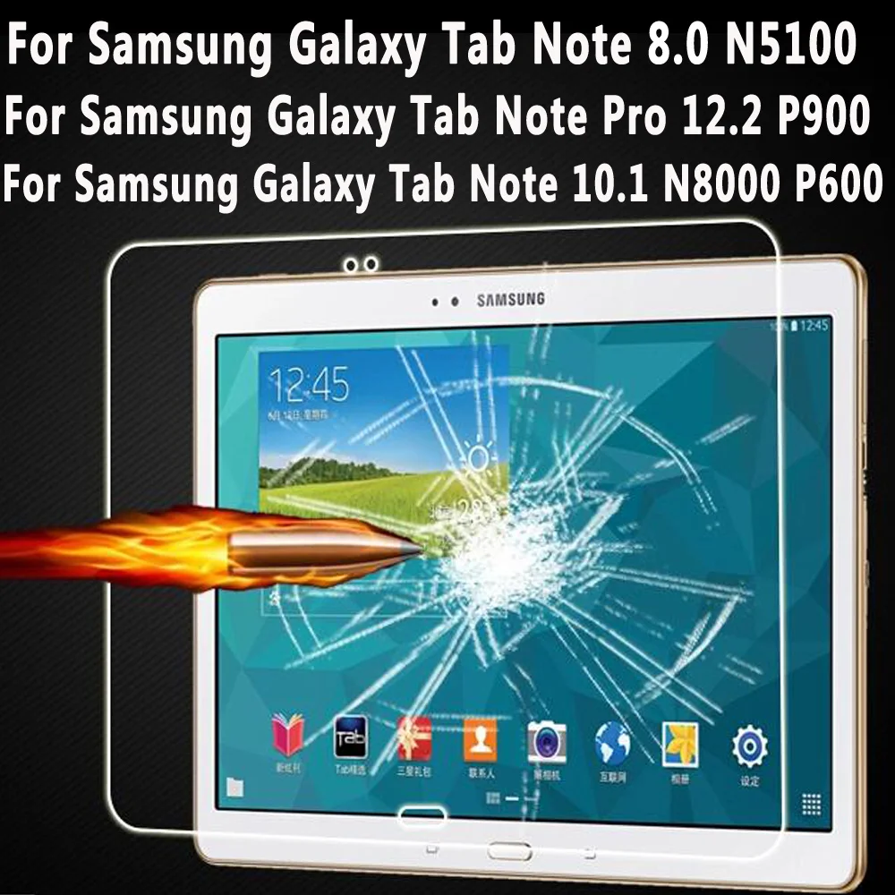 Закаленное стекло для Samsung Galaxy Note 8 0 10 1 Pro 12 2 Защита экрана N5100 N8000 P600 P601 P900 |